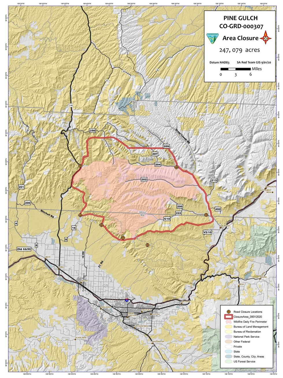 The BLM says that the closure is to ensure public and firefighter safety during suppression...