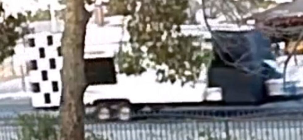 The Las Vegas Metropolitan Police Department released this photograph of the trailer used by...