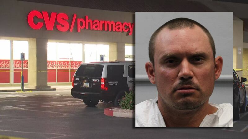 Jared Sevey, 38, is accused of shooting and killing a CVS employee at a store in Mesa, Arizona.
