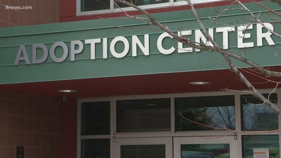 An adoption center sign.