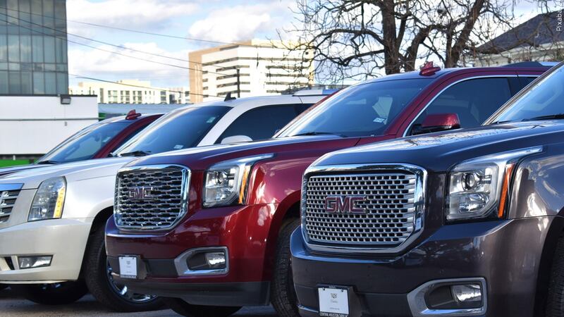 A car dealership.